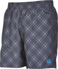 Arena Printed Check 2 Boxer Grey/Turquoise