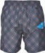 Arena Printed Check 2 Boxer Grey/Turquoise