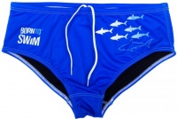 BornToSwim Sharks Brief Blue