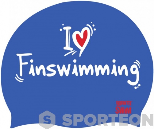 BornToSwim I Love Finswimming Cap