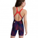 Speedo Fastskin Endurance+ Openback Kneeskin Girl Black/Dragonfire Orange/Punchy Pink/Blue Flame