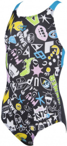 Arena Playful Swim Pro Back One Piece Junior Black/Turquoise