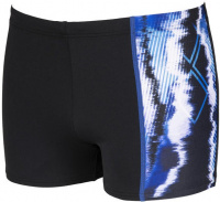 Arena Infinite Stripe Short Black/Neon Blue/Multi