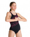 Arena Rhyming Swim Pro Back One Piece Junior Black/Freak Rose