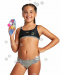 Arena Meryl Top Two Pieces Junior Black/Multi