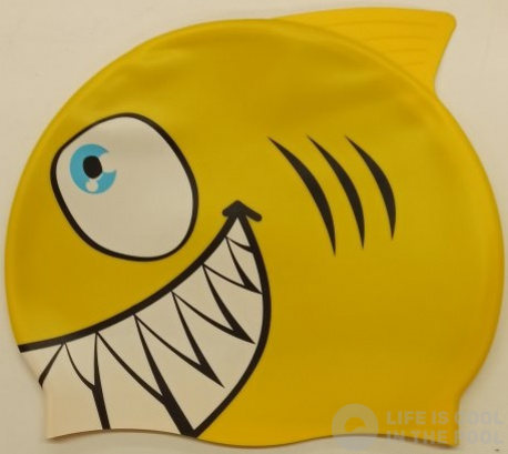 BornToSwim Shark Junior Swim Cap