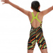 Speedo Fastskin Endurance+ Openback Kneeskin Girl Black/Atomic Lime/Salso