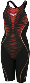 Speedo Fastskin LZR Pure Intent Openback Kneeskin Black/Blood Red/Dragonfire Orange/Gold