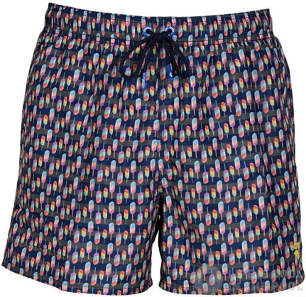 Arena Men Beach Short Allover Asphalt/Multi