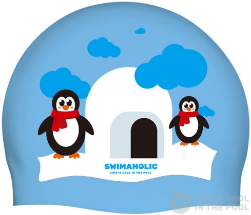 Swimaholic Christmas Penguin Cap