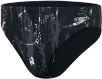 Speedo Allover 7cm Brief Black/White/USA Charcoal