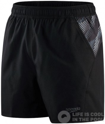 Speedo Sport Panel 16 Watershort Black/USA Charcoal/Shark Grey