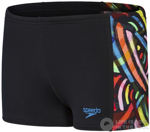 Speedo Digital Panel Aquashort Boy Black/Volcanic/Fluo Green/Yellow/Lapis