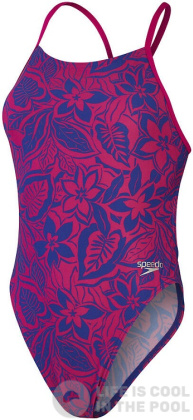 Speedo Allover Digital Tieback Chroma Blue/Electric Pink