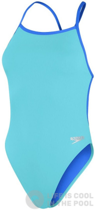 Speedo Solid Vback Fluo Arctic/True Cobalt