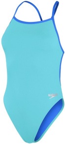 Speedo Solid Vback Fluo Arctic/True Cobalt