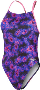 Speedo Allover Digital Lattice Back Hyper Lights Black/Cobalt/Indigo Glow/Orchid