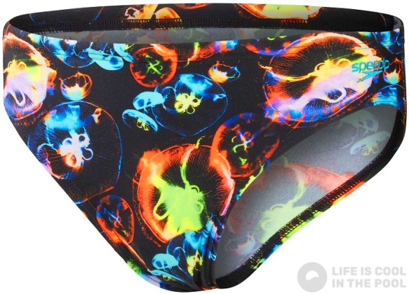 Speedo 6.5cm Digital Allover Brief Boy Black/Hypersonic Blue/Orange/Lumo Green