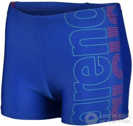 Arena Boys Swim Short Graphic Royal/Fluo Red