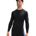 Speedo ECO END+ Splice Rash Top Black/Chroma Blue/White