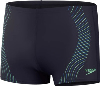 Speedo Duo Logo Print Aquashort True Navy/Harlequin Green/True Cobalt