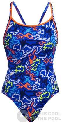 Funkita Broken Hearts Diamond Back One Piece 