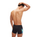 Speedo Allover Digi V-Cut Aquashort Black/True Cobalt