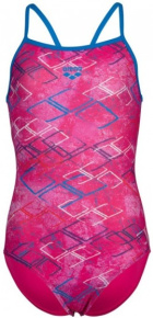 Arena Daly Swimsuit Light Drop Back Girls Freak Rose/Blue China