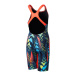 Speedo Fastskin Endurance+ Max Openback Kneeskin Girls Dark Teal/Picton Blue/Siren Red